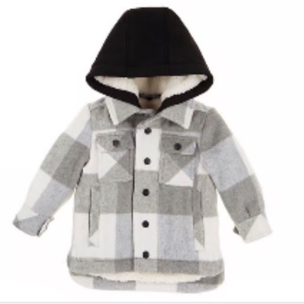 Urban Republic Midweight Grey & White Buff Checked Jacket